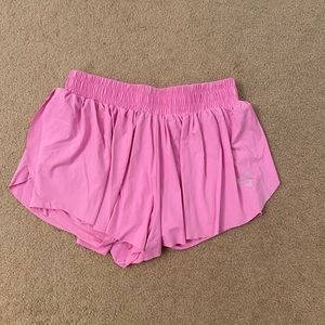Size medium pink flare shorts